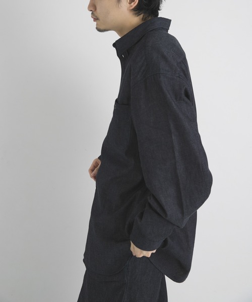 WHITE MOUNTAINEERING(ホワイトマウンテニアリング)の「『別注』White Mountaineering×EKAL MID GUSSET SLEEVE EYELET POCKET SHIRTS(シャツ/ブラウス・メンズ・ブルー・3/2)」の10枚目の写真