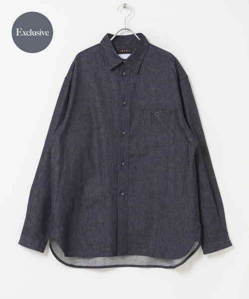 WHITE MOUNTAINEERING(ホワイトマウンテニアリング)の「『別注』White Mountaineering×EKAL MID GUSSET SLEEVE EYELET POCKET SHIRTS(シャツ/ブラウス・メンズ・ブルー・3/2)」の14枚目の写真