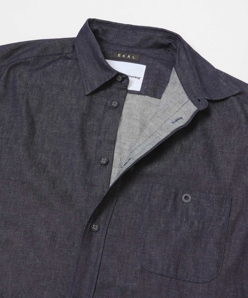 WHITE MOUNTAINEERING(ホワイトマウンテニアリング)の「『別注』White Mountaineering×EKAL MID GUSSET SLEEVE EYELET POCKET SHIRTS(シャツ/ブラウス・メンズ・ブルー・3/2)」の15枚目の写真