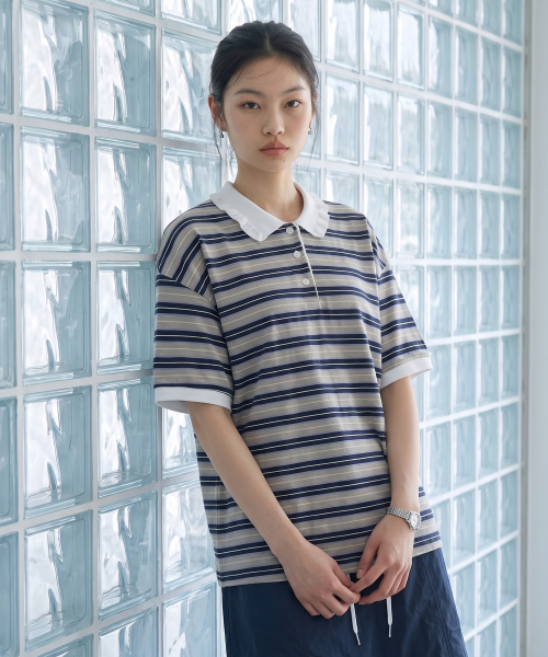 METAPHER(メタファ)の「MET ラグビーカラーTシャツ(ポロシャツ・レディース・その他・FREE)」の2枚目の写真