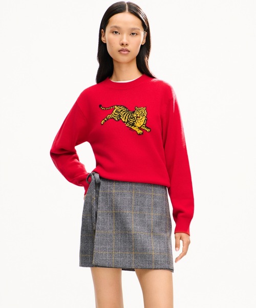 KENZO（ケンゾー）の「RWS KENZO JUMPING TIGER PLACED JUMPER（その他トップス・レディース・レッド系その他・MEDIUM/X-SMALL/SMALL）」の2枚目の写真