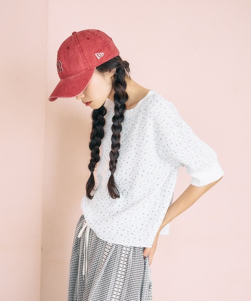 niko and...（ニコアンド）の「[MODE NORM CORE] 小花ワッフルボタンプルオーバー（Tシャツ/カットソー・レディース・オフホワイト/グレー/スモーク・MEDIUM/LARGE）」の8枚目の写真