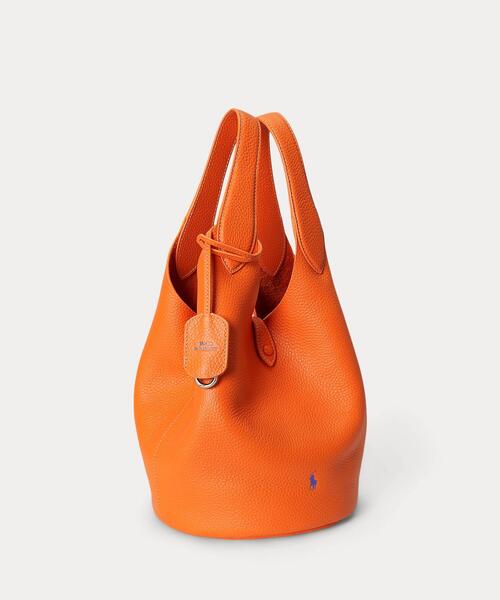 POLO RALPH LAUREN（ポロ ラルフ ローレン）の「Polo Play レザー トート（トートバッグ・レディース・オレンジ・ONE）」の2枚目の写真