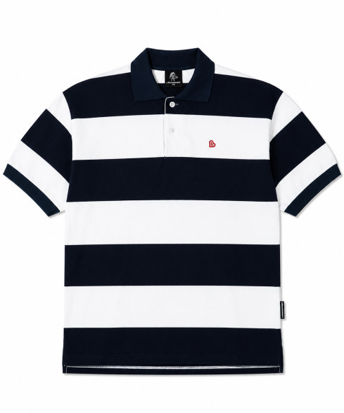 Rilax fit пикей‑футболка [navy‑white]