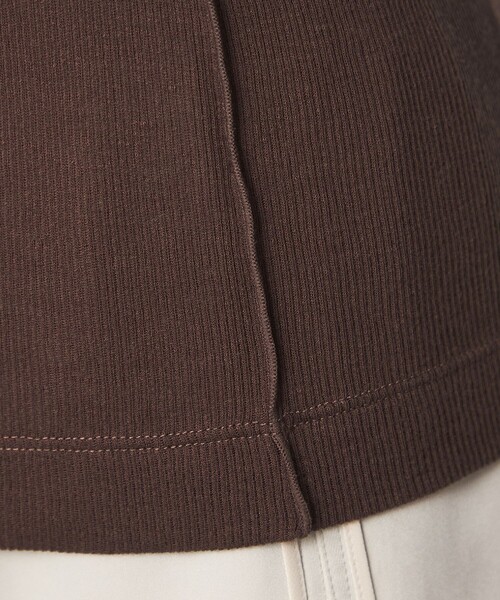green label relaxing（グリーンレーベルリラクシング）の「［size SHORTあり］テレコ クルーネック プルオーバー（Tシャツ/カットソー・レディース・ブラック/ライトグレー/ダークグレー/オフホワイト/モカ/ベージュ/イエロー/その他1/ダークブラウン・SHORT/FREE）」の22枚目の写真