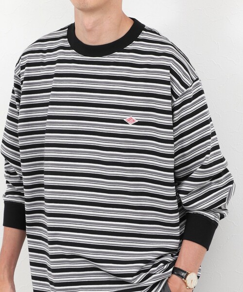 NOLLEY’S(ノーリーズ)の「【DANTON/ダントン】長袖Tシャツ LONG SLEEVE T-SHIRT(DT-C0200)(Tシャツ/カットソー・メンズ・ブラック系その他3/ベージュ系その他3/ブルー系その他7/ピンク系その他3・S/M/L/XL)」の1枚目の写真