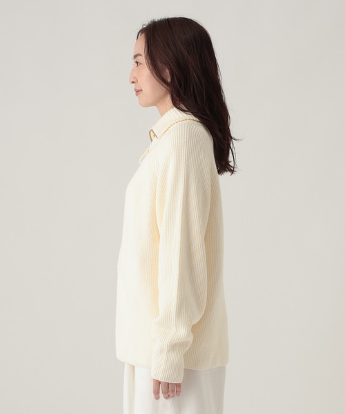 Elura（エルーラ）の「毛玉しらずジップカーディガン＜WEB限定カラーあり＞/865951（カーディガン/ボレロ・レディース・グレイッシュベージュ/バーガンディー/ネイビー/ホワイト・FREE）」の19枚目の写真