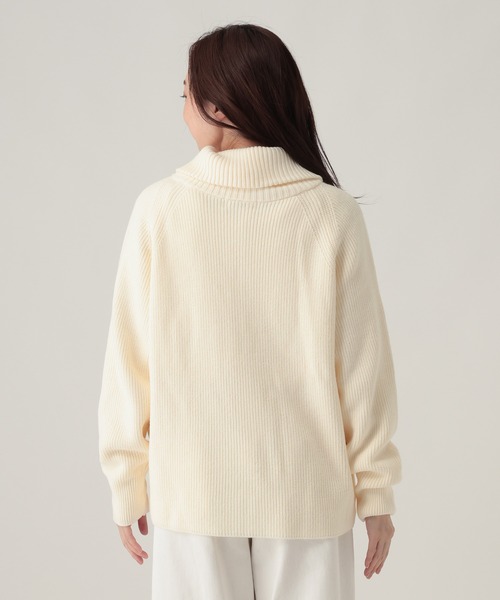 Elura（エルーラ）の「毛玉しらずジップカーディガン＜WEB限定カラーあり＞/865951（カーディガン/ボレロ・レディース・グレイッシュベージュ/バーガンディー/ネイビー/ホワイト・FREE）」の20枚目の写真