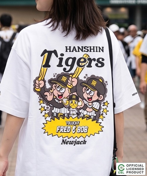 1111clothing(ワンフォークロージング)の「【セ・リーグ】NEW JACK プロ野球 オーバーサイズTシャツ / Professional Baseball Oversized T-Shirt(Tシャツ/カットソー・メンズ・ネイビー/レッド/イエロー/ブルー/ダークブルー/ホワイト系1/ホワイト系2/ホワイト系3/ホワイト系4/ホワイト系5・S/M/L/XL)」の1枚目の写真