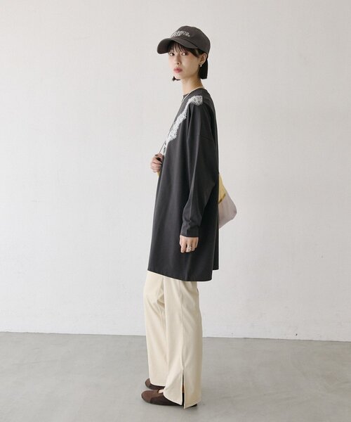 COLONY 2139(コロニートゥーワンスリーナイン)の「レースデザインTシャツ(Tシャツ/カットソー・レディース・チャコールグレー/ネイビー・FREE)」の8枚目の写真