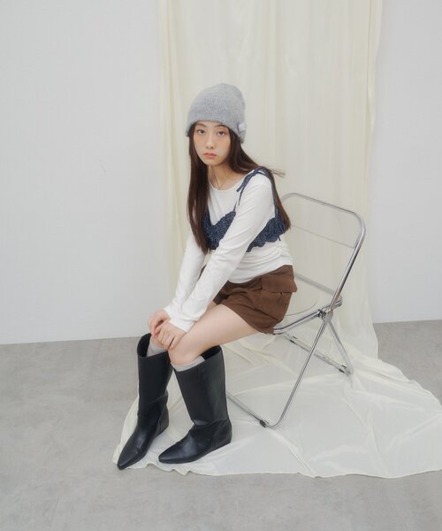 DISCOAT(ディスコート)の「【umm.】ウエスタンブーツ(ブーツ・レディース・ベージュ/ブラック・MEDIUM/LARGE)」の10枚目の写真