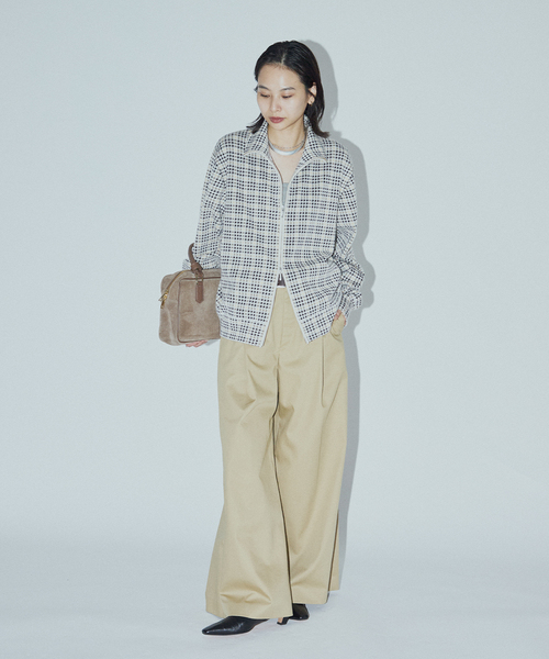 JOURNAL STANDARD(ジャーナルスタンダード)の「【ASIDE】ブリティッシュツイルワイドパンツ(チノパンツ・レディース・ベージュ/ブラック・38/36)」の9枚目の写真