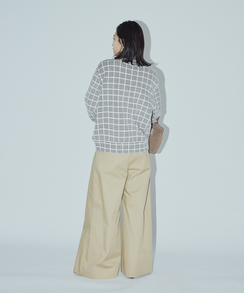 JOURNAL STANDARD(ジャーナルスタンダード)の「【ASIDE】ブリティッシュツイルワイドパンツ(チノパンツ・レディース・ベージュ/ブラック・38/36)」の14枚目の写真