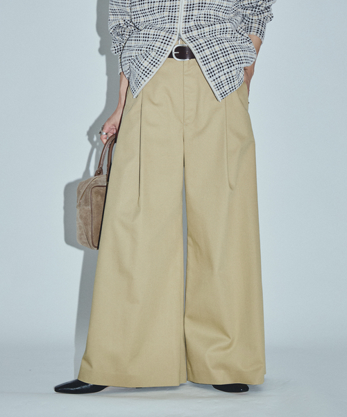 JOURNAL STANDARD(ジャーナルスタンダード)の「【ASIDE】ブリティッシュツイルワイドパンツ(チノパンツ・レディース・ベージュ/ブラック・38/36)」の15枚目の写真