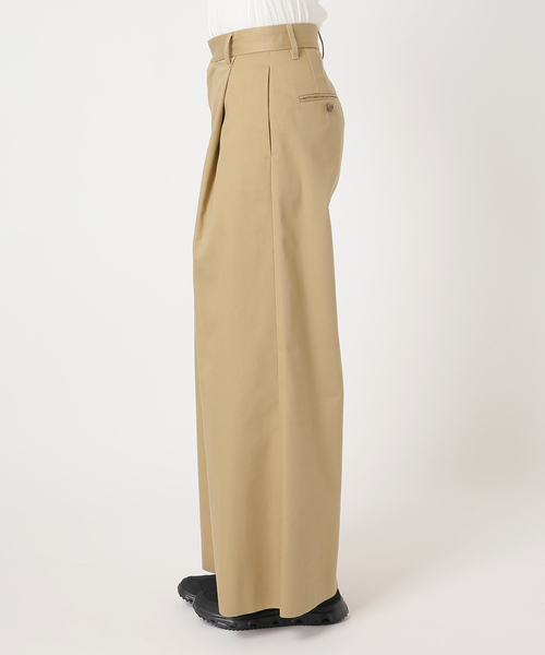 JOURNAL STANDARD(ジャーナルスタンダード)の「【ASIDE】ブリティッシュツイルワイドパンツ(チノパンツ・レディース・ベージュ/ブラック・38/36)」の3枚目の写真