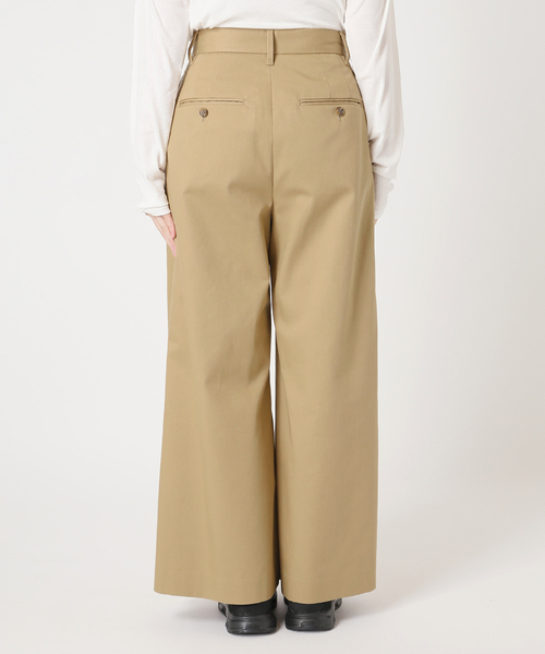 JOURNAL STANDARD(ジャーナルスタンダード)の「【ASIDE】ブリティッシュツイルワイドパンツ(チノパンツ・レディース・ベージュ/ブラック・38/36)」の4枚目の写真