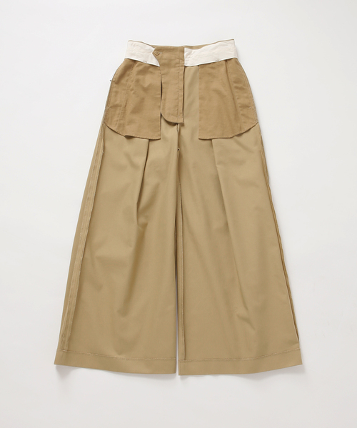 JOURNAL STANDARD(ジャーナルスタンダード)の「【ASIDE】ブリティッシュツイルワイドパンツ(チノパンツ・レディース・ベージュ/ブラック・38/36)」の22枚目の写真