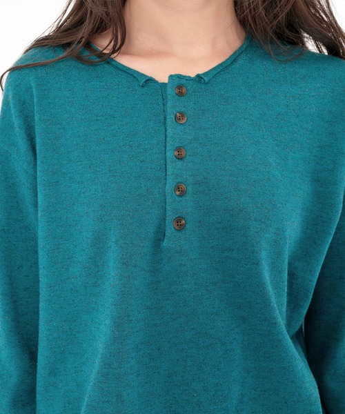 WISH FOR EVER(ウィッシュフォーエバー)の「HENRY NECK MELANGE KNIT/ヘンリーネックメランジニット(ニット/セーター・メンズ・ブラック/ネイビー/ワインレッド/エメラルド/チャコールグレー・SMALL/MEDIUM/LARGE)」の15枚目の写真