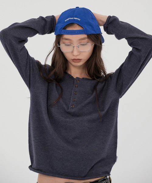 WISH FOR EVER(ウィッシュフォーエバー)の「HENRY NECK MELANGE KNIT/ヘンリーネックメランジニット(ニット/セーター・メンズ・ブラック/ネイビー/ワインレッド/エメラルド/チャコールグレー・SMALL/MEDIUM/LARGE)」の22枚目の写真