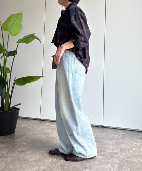 Jena espace merveilleux(ジェナ エスパスメルヴェイユ)の「チェックリボンシャツ(シャツ/ブラウス・レディース・ネイビー/アイボリー・FREE)」の10枚目の写真