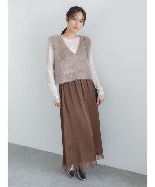Te chichi(テチチ)の「フロッキーチュールトップス(Tシャツ/カットソー・レディース・ブラック/グレー/アイボリー・F)」の20枚目の写真