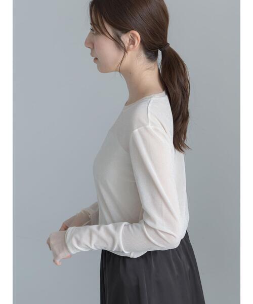 Te chichi(テチチ)の「フロッキーチュールトップス(Tシャツ/カットソー・レディース・ブラック/グレー/アイボリー・F)」の17枚目の写真