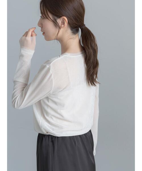 Te chichi(テチチ)の「フロッキーチュールトップス(Tシャツ/カットソー・レディース・ブラック/グレー/アイボリー・F)」の16枚目の写真