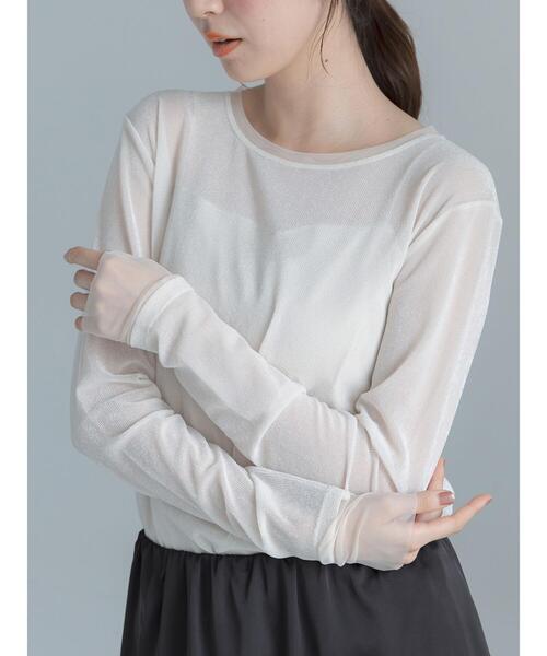 Te chichi(テチチ)の「フロッキーチュールトップス(Tシャツ/カットソー・レディース・ブラック/グレー/アイボリー・F)」の15枚目の写真