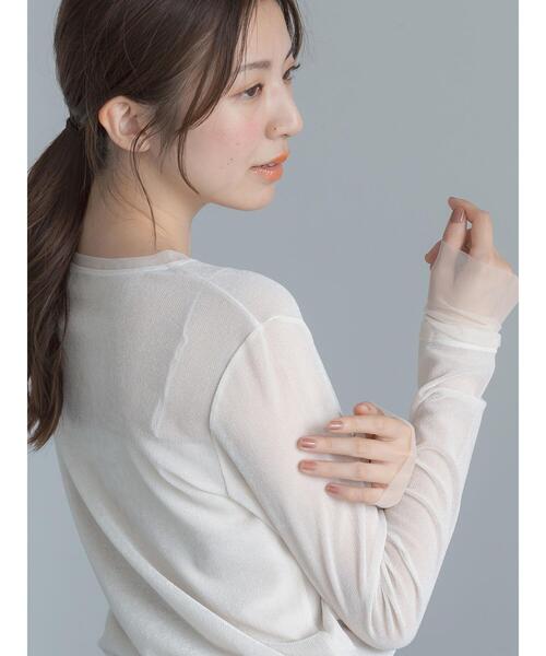 Te chichi(テチチ)の「フロッキーチュールトップス(Tシャツ/カットソー・レディース・ブラック/グレー/アイボリー・F)」の14枚目の写真