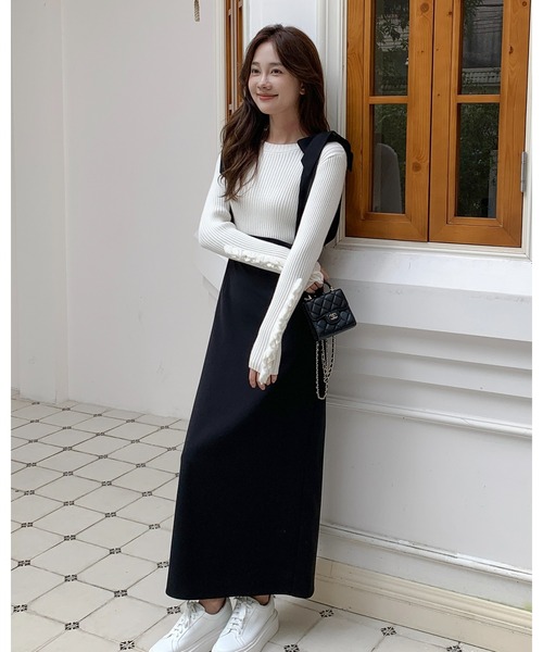 BIRTHDAY BASH(バースデイバッシュ)の「FRILL SLEEVE KNIT(フリルスリーブニットトップス)(ニット/セーター・レディース・ホワイト/ブラック・SMALL/MEDIUM)」の11枚目の写真