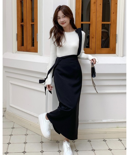 BIRTHDAY BASH(バースデイバッシュ)の「FRILL SLEEVE KNIT(フリルスリーブニットトップス)(ニット/セーター・レディース・ホワイト/ブラック・SMALL/MEDIUM)」の13枚目の写真