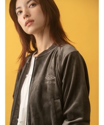 【COHINA ×UMBRO】ベロアジャケット 【低身長・小柄女性】