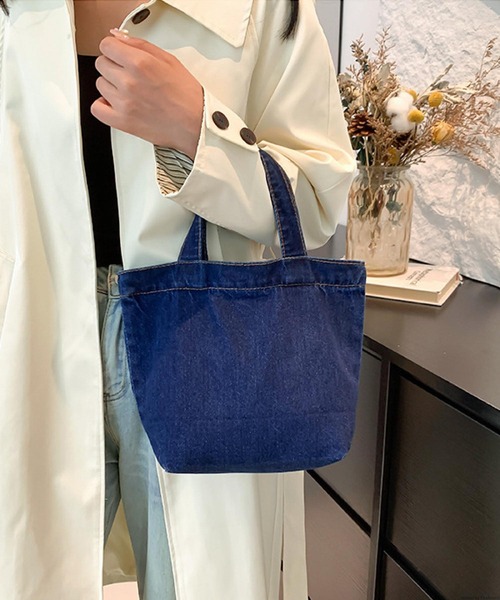 VIBGYOR(ヴィブジョー)の「Mignonjour/デニムミニトートバッグ M2976(トートバッグ・レディース・ブルー/ライトブルー・FREE)」の1枚目の写真