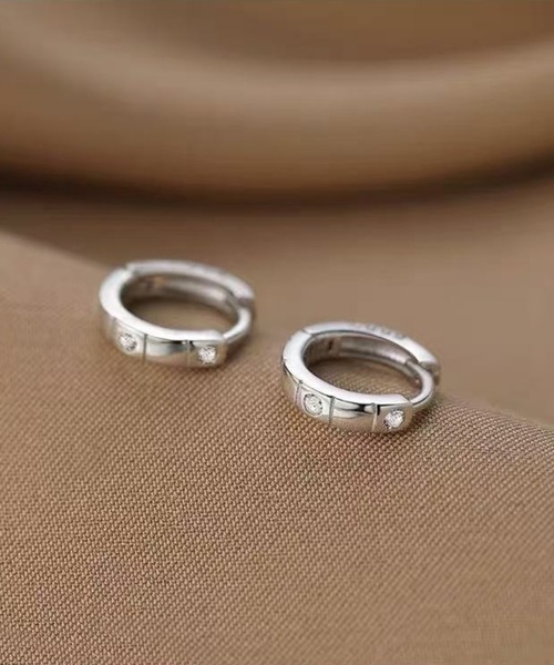 almo(アルモ)の「【466923】デザインフープピアス(RO)(ピアス(両耳用)・レディース・シルバー・SMALL/MEDIUM)」の6枚目の写真
