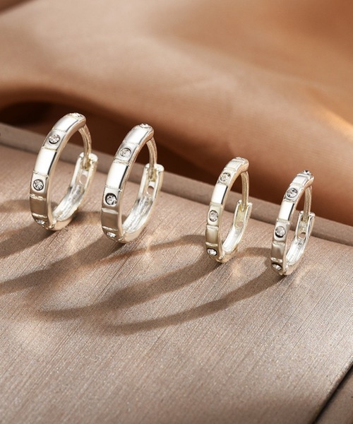 almo(アルモ)の「【466923】デザインフープピアス(RO)(ピアス(両耳用)・レディース・シルバー・SMALL/MEDIUM)」の3枚目の写真