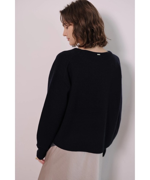 CADUNE(カデュネ)の「Bellaキーネックニット(ニット/セーター・レディース・ピンク/レッド/ネイビー/ホワイト/ミント・38)」の10枚目の写真