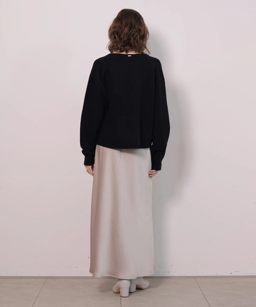 CADUNE(カデュネ)の「Bellaキーネックニット(ニット/セーター・レディース・ピンク/レッド/ネイビー/ホワイト/ミント・38)」の14枚目の写真
