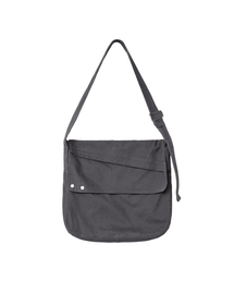 Flap washed cross bag CHARCOAL
