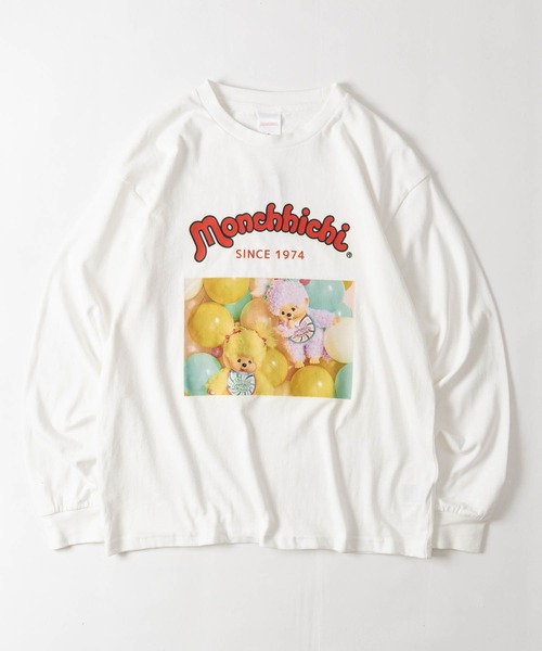 JOHN'S CLOSET（ジョンズクローゼット）の「【k】〔Monchhichi /モンチッチ〕アソートデザイン プリント ロンT レディース/フリーサイズ（Tシャツ/カットソー・レディース・ブラック系/ホワイト系3/ブラック系3/ホワイト系2/オフホワイト/ホワイト系/ブラック/ブラック系2・FREE）」の21枚目の写真