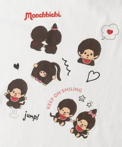 JOHN'S CLOSET（ジョンズクローゼット）の「【k】〔Monchhichi /モンチッチ〕アソートデザイン プリント ロンT レディース/フリーサイズ（Tシャツ/カットソー・レディース・ブラック系/ホワイト系3/ブラック系3/ホワイト系2/オフホワイト/ホワイト系/ブラック/ブラック系2・FREE）」の19枚目の写真