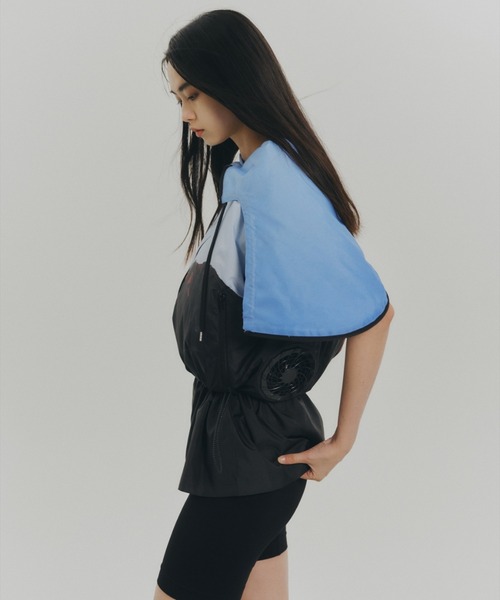 NON TOKYO(ノントーキョー)の「NON TOKYO/ノントーキョー/TECH FAN VESTテックファンベスト(ベスト・レディース・グリーン・F)」の2枚目の写真