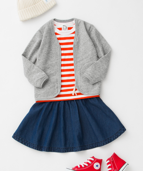 URBAN RESEARCH DOORS（アーバンリサーチドアーズ）の「DOORS 裏毛ジップVカーデ（Tシャツ/カットソー・キッズ・グレー/ライトグレー・120/135/90/105）」の10枚目の写真