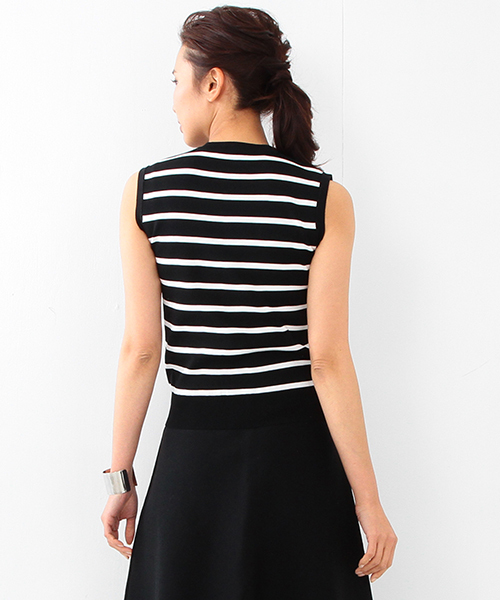 BEAMS LIGHTS Women's(ビームスライツ ウィメンズ)の「BEAMS LIGHTS / サーブルニット ノースリーブプルオーバー(ニット/セーター・レディース・オフホワイト/その他1/その他2・ONE SIZE)」の8枚目の写真