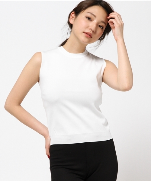 BEAMS LIGHTS Women's(ビームスライツ ウィメンズ)の「BEAMS LIGHTS / サーブルニット ノースリーブプルオーバー(ニット/セーター・レディース・オフホワイト/その他1/その他2・ONE SIZE)」の2枚目の写真