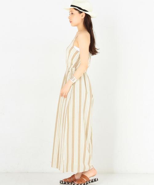 Another Edition(アナザーエディション)の「ストライプオールインワン/AEBC KHADHI STRP AIO◆(つなぎ/オールインワン・レディース・ブラック/ベージュ・フリー)」の4枚目の写真