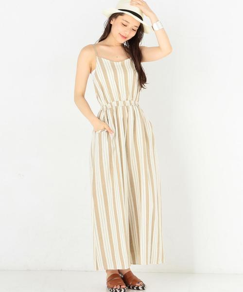 Another Edition(アナザーエディション)の「ストライプオールインワン/AEBC KHADHI STRP AIO◆(つなぎ/オールインワン・レディース・ブラック/ベージュ・フリー)」の11枚目の写真