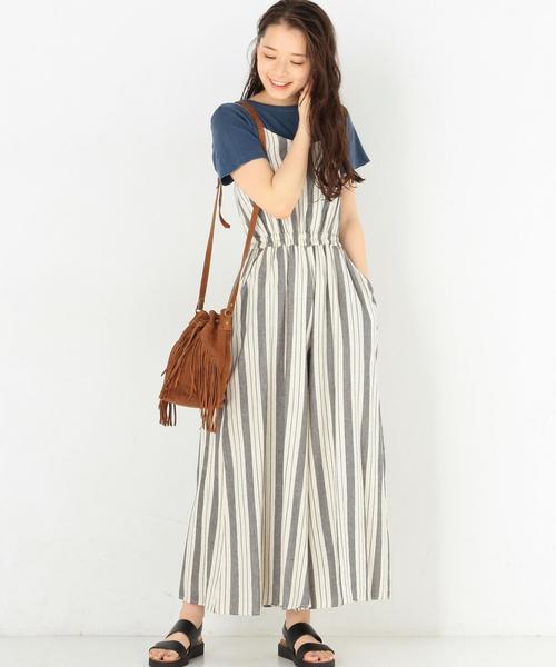 Another Edition(アナザーエディション)の「ストライプオールインワン/AEBC KHADHI STRP AIO◆(つなぎ/オールインワン・レディース・ブラック/ベージュ・フリー)」の21枚目の写真
