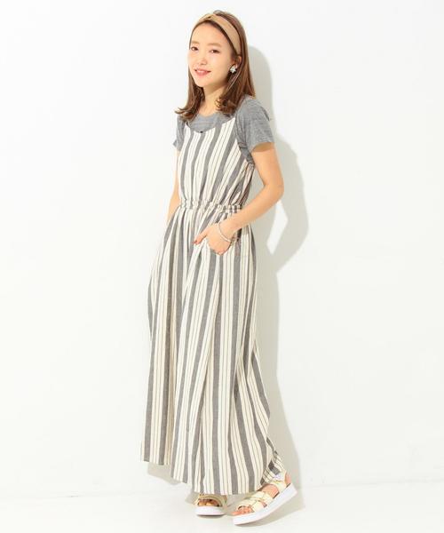 Another Edition(アナザーエディション)の「ストライプオールインワン/AEBC KHADHI STRP AIO◆(つなぎ/オールインワン・レディース・ブラック/ベージュ・フリー)」の9枚目の写真