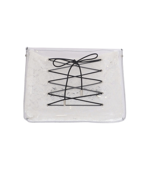 EATME（イートミー）の「ﾌｪﾃｨｼｭｸﾘｱｸﾗｯﾁ（クラッチバッグ・レディース・クリア/ブラック・FREE）」の3枚目の写真