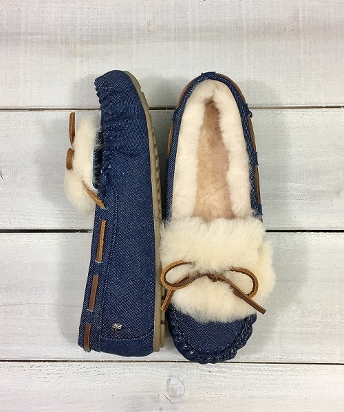 EMU Australia（エミューオーストラリア）の「Amity Cuff Denim  エミュ モカシン デニム（モカシン/デッキシューズ・レディース・ワンウォッシュ/ノンウォッシュ/ブルー系その他2・8/6/5/7/9）」の3枚目の写真